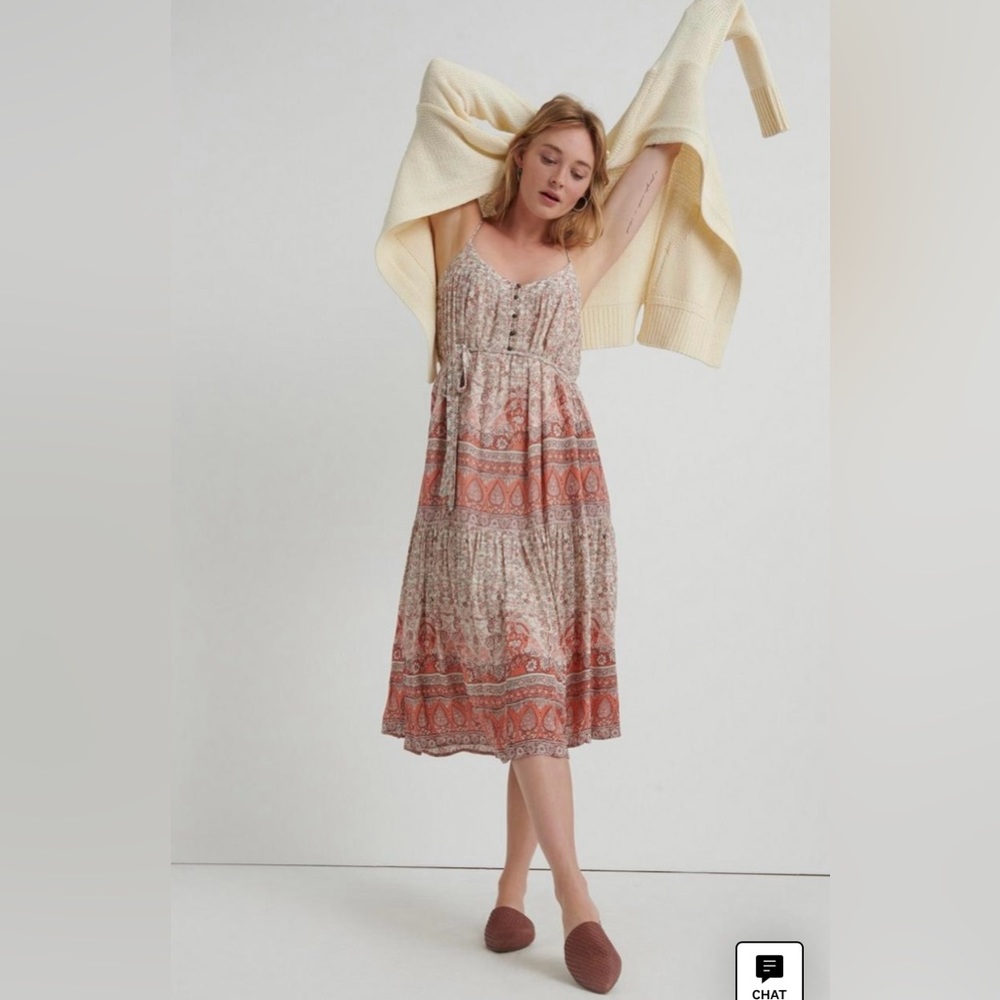 Lucky Brand Nikki Midi Dress Sz S/P
